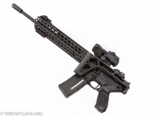 Folding the stock on the MCX makes it a much more compact weapon for navigating tight spaces