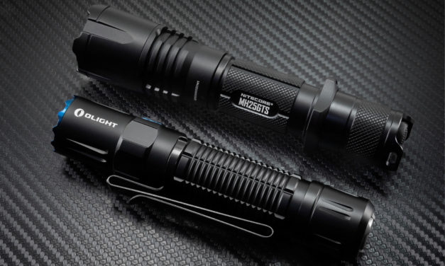 Comparison:  Olight M2R Pro Warrior vs. Nitecore MH25GTS
